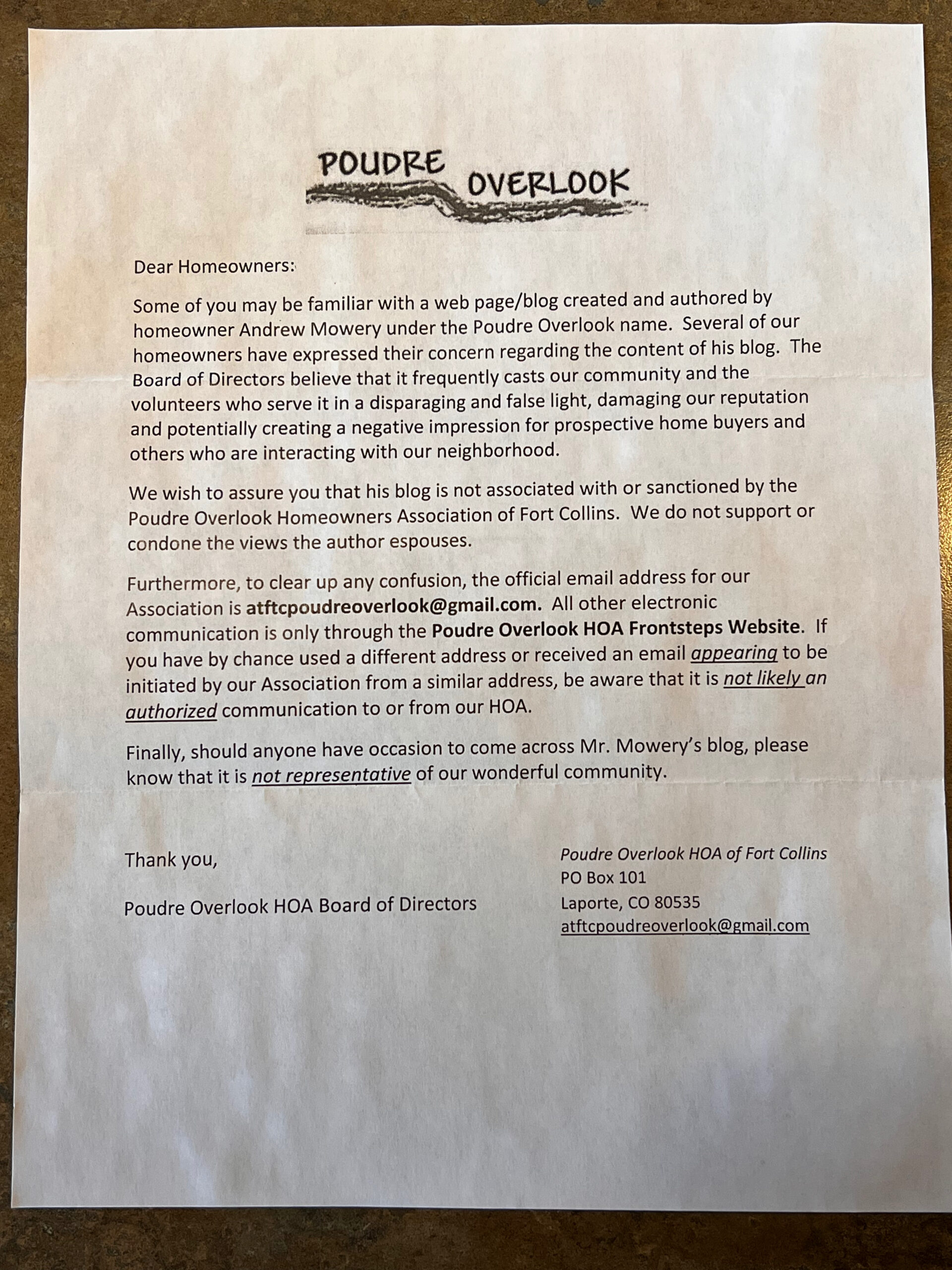 UNAUTHORIZED TRUTH: POHOA Board Accuses This Blog Of Falsehoods